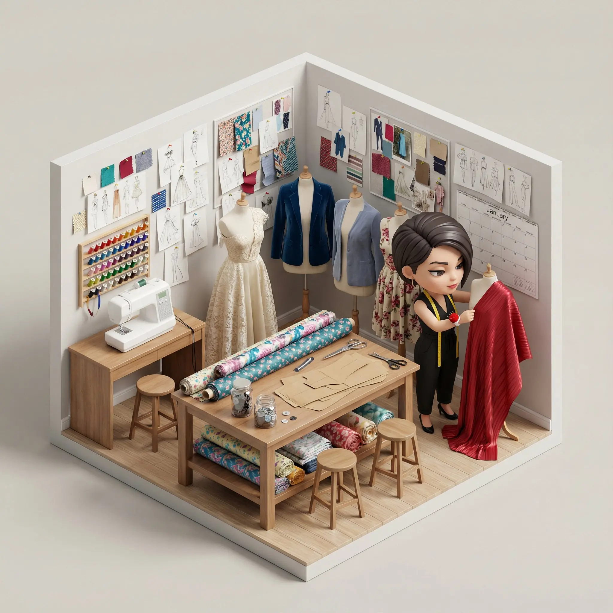 3D Miniature Isometric Room 2