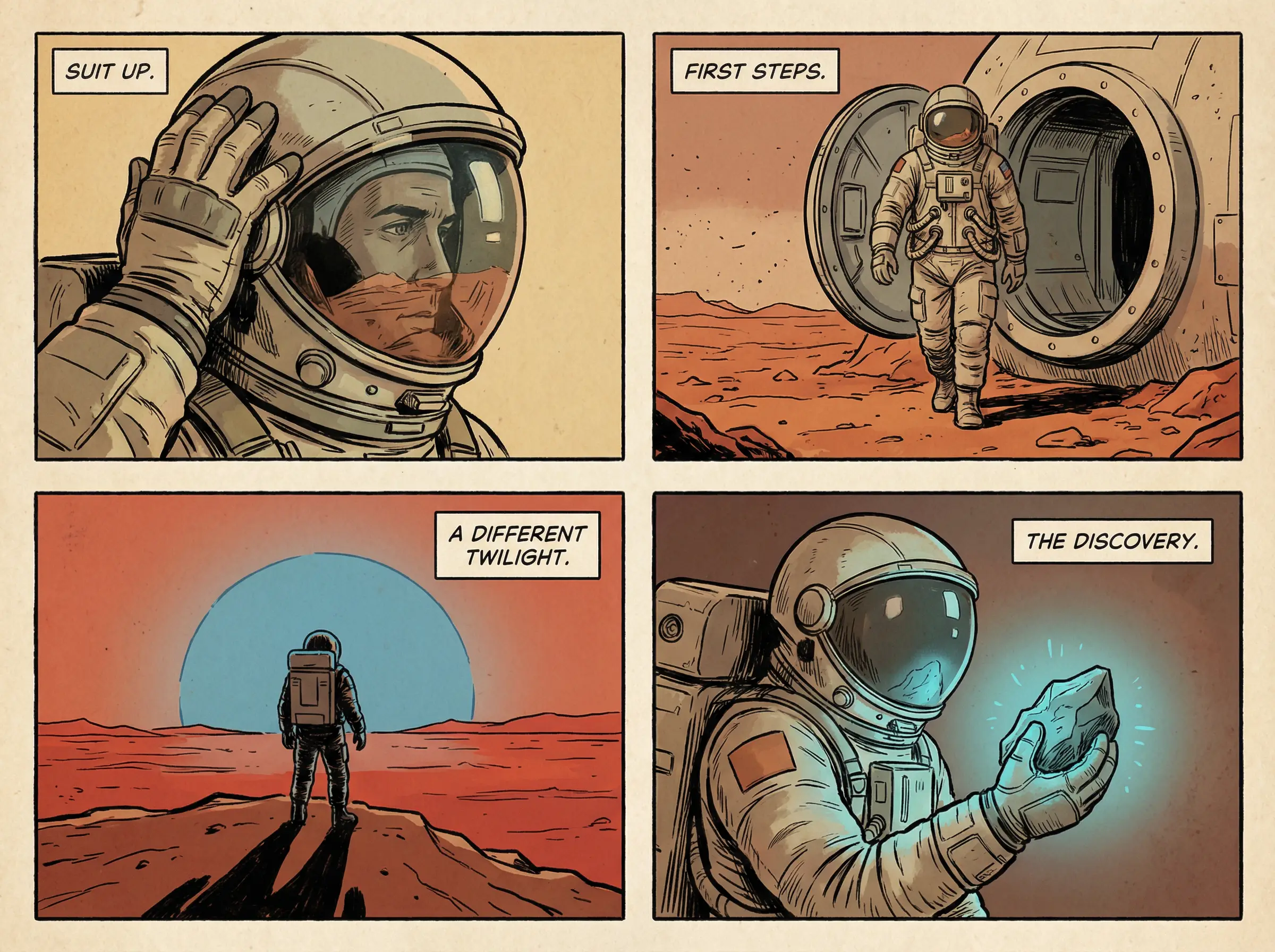 4 Panel Comic Strip Page